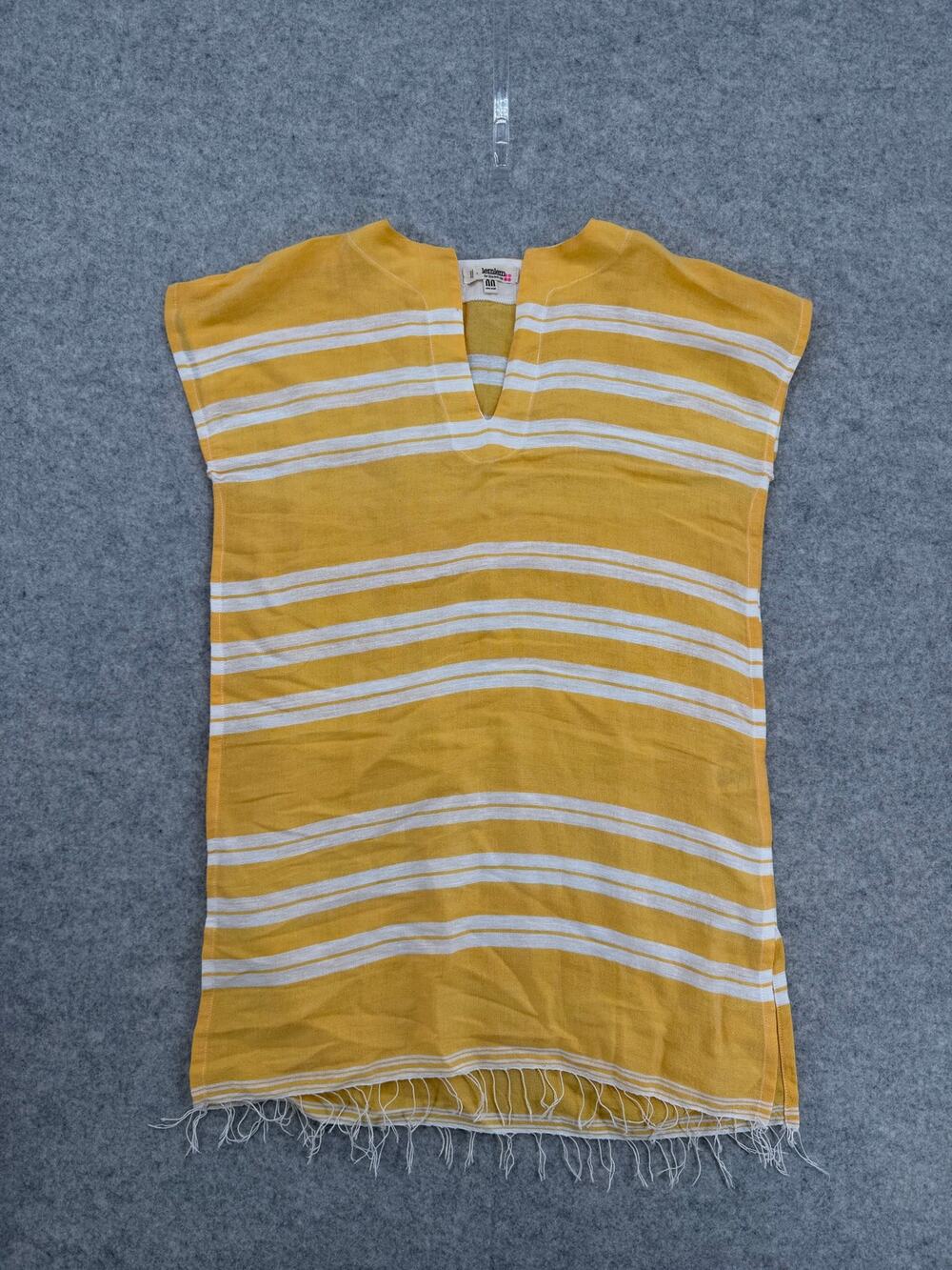 LemLem Doro Yellow/White Striped Tunic Dress Coverup Size X-Small
